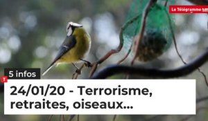 Terrorisme, retraites, oiseaux… Cinq infos bretonnes du 24 janvier