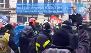 Violente manifestation des pompiers à Paris
