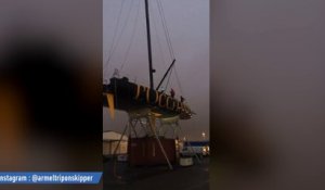 Le nouveau bateau d'Armel Tripon a été mis à l'eau - Voile - Vendée Globe
