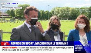 Emmanuel Macron sur le sport: "Je veux qu'on pousse cette reprise, elle est extrêmement importante pour la santé de nos jeunes"