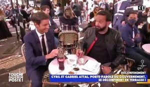 Cyril Hanouna prend un verre avec le porte-parole du gouvernement Gabriel Attal et décide de payer l'addition de toute la terrasse !