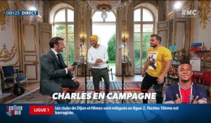 Charles en campagne : Emmanuel Macron participe au concours d'anecdotes de MacFly et Carlito - 24/05