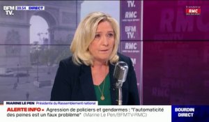 "Le président n'est plus à la hauteur de sa fonction": Marine Le Pen réagit à la vidéo de McFly et Carlito avec Emmanuel Macron