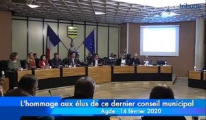 AGDE - L'hommage aux élus en ce dernier conseil municipal de la mandature 2014-2020