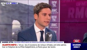 Coronavirus: Gabriel Attal juge "gravissimes" les propos de Marine Le Pen