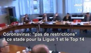 Coronavirus en France: "pas de restrictions" à ce stade pour la Ligue 1 et le Top 14