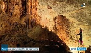 Aude : sur un fil au-dessus du gouffre de Cabrespine
