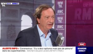 Coronavirus: le président de Leclerc évoque "des ruptures" mais "pas de pénurie" dans les supermarchés