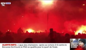 Match à huis clos: les supporters parisiens célèbrent la qualification du PSG à l'extérieur du Parc des Princes