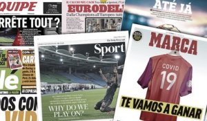 Le monde du football stoppé net, l’Euro 2020 sur la sellette