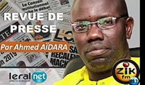 ZikFM - Revue de presse Ahmed Aidara du Lundi 16 Mars 2020