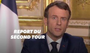 Macron discours 16 mars: "Le second tour des municipales est reporté"