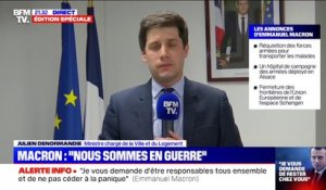 Annonces d'Emmanuel Macron: Le ministre chargé de la Ville Gabriel Attal évoque "des mesures de confinement"