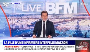 La fille d'une infirmière interpelle Macron - 26/03