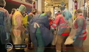 VIRUS - Vingt patients en réanimation ont quitté ce matin Strasbourg à bord d’un TGV médicalisé à destination des Pays-de-la-Loire - VIDEO