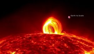 Phénomène incroyable filmé à la surface du soleil : Pluie coronale impressionnante
