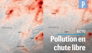 Vue de l'espace, la pollution chute drastiquement en Europe