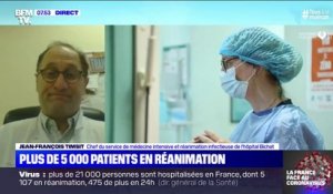 Coronavirus: "L'ensemble des lits sont pleins" à l'hôpital Bichat, raconte le chef du service de médecine intensive et réanimation infectieuse