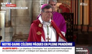 "Nous sommes dans cette cathédrale à demi-effondrée pour dire que la vie est toujours là": Monseigneur Aupetit célèbre Pâques à Notre-Dame