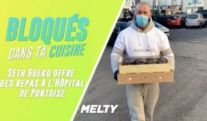 Bloqués : Seth Gueko qui offre des repas à l'Hôpital de Pontoise