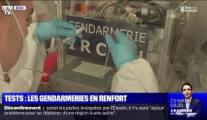 Coronavirus: dans le laboratoire mobile de la gendarmerie nationale où sont effectués des tests de dépistage