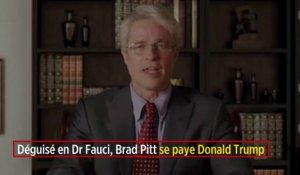 Déguisé en Dr Fauci, Brad Pitt se paye Donald Trump