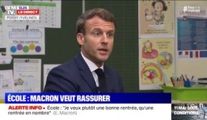 Emmanuel Macron: "Avec l'enseignement à distance, on a inventé une nouvelle façon d'enseigner"