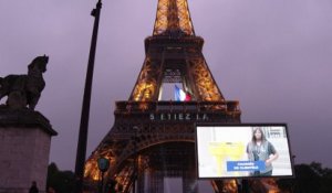 La Tour Eiffel rend hommage aux professionnels mobilisés durant tout le confinement