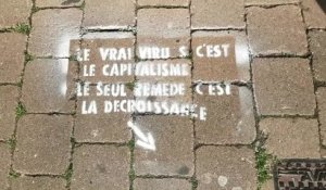 Extinction Rebellion tague les rue de Namur