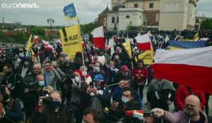 Manifestation antigouvernementale à Varsovie