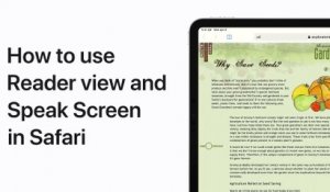 Comment utiliser le lecteur et l'énoncé d'écran dans Safari sur iPhone, iPad, et iPod touch — Apple Support