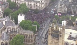 Les images d'une forte mobilisation à Londres contre le racisme et les violences policières
