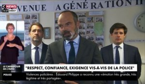 Edouard Philippe et Christophe Castaner à la rencontre des policiers