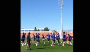 Dernier entraînement pour l'Atlético avant le déplacement à Bilbao