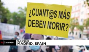 Les soignants espagnols dans la rue réclament plus de moyens