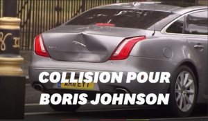 La voiture de Boris Johnson a été emboutie à cause d'un manifestant