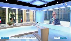 Emmanuel Macron : des consultations avec les partenaires sociaux pour sauver l'emploi