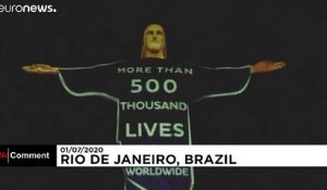 Hommage aux victimes du coronavirus au Brésil