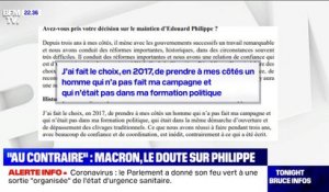 "Au contraire": l'expression d'Emmanuel Macron qui sème le trouble au sujet d'Edouard Philippe