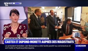 Jean Castex et Éric Dupond-Moretti auprès des magistrats - 08/07