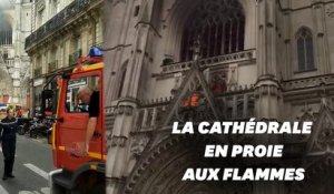 Les images du violent incendie à la cathédrale de Nantes