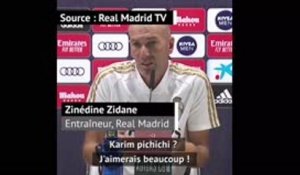 38e j. - Zidane : "Benzema pichichi ? J'aimerais beaucoup !"