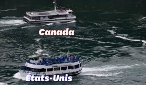 Aux chutes du Niagara, le contraste entre touristes canadiens et américains est frappant
