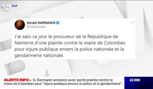 Gérald Darmanin annonce avoir porté plainte contre le maire de Colombes pour "injure publique envers la police et la gendarmerie"