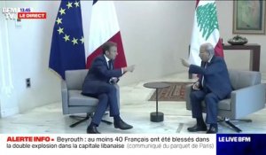 Beyrouth: Emmanuel Macron rencontre le président libanais Michel Aoun