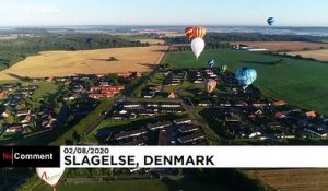 Compétition de montgolfières au Danemark