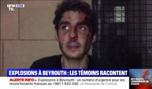 De nombreux habitants de Beyrouth blessés par les éclats de verre provoqués par les explosions