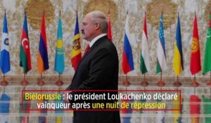 Biélorussie : le président Loukachenko déclaré vainqueur après une nuit de répression