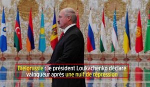 Biélorussie : le président Loukachenko déclaré vainqueur après une nuit de répression