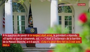 Le point presse de Trump interrompu, un suspect blessé